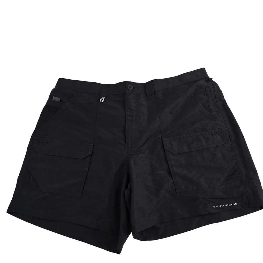 Columbia PFG Mens 40 Fishing Shorts Omni Shade Cargo Outdoor Black